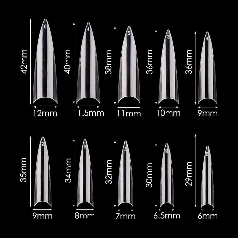 Móng nối nhọn, móng tip nhọn dài MOON NAIL