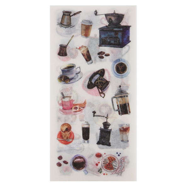 [HCM]Bộ 6 Tấm Sticker Dán Trang Trí - Coffee