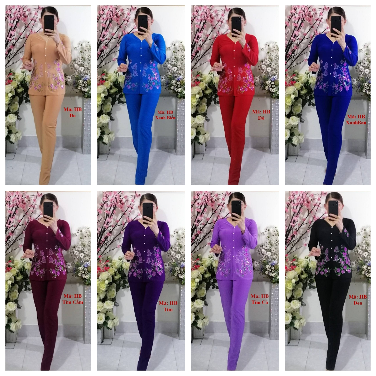 Bộ Bà Ba Ống Ôm - Các Kiểu