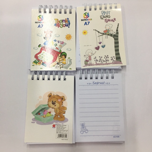 sổ lò xo A6,sổ lò xo A7 (Hải Tiến 200trang)