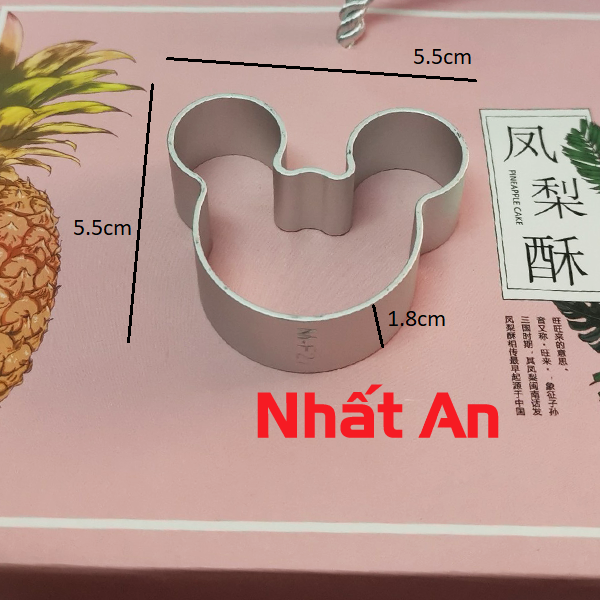 [HCM]KHUÔN NHẤN BÁNH DỨA HÌNH CHUỘT 2 cái