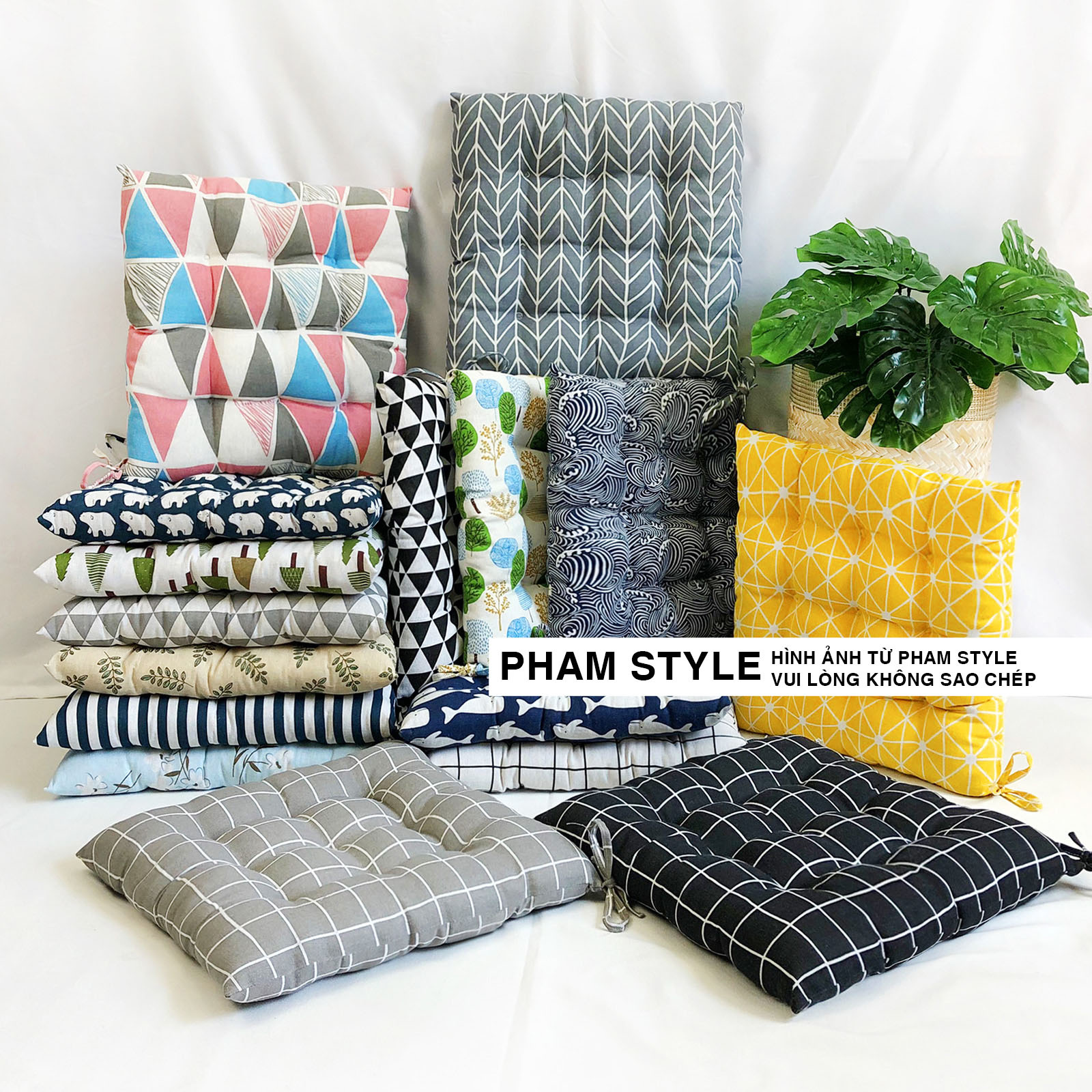 Đệm Vuông Ngồi Bệt PATTERN (40,45,50cm) (NO1-16)