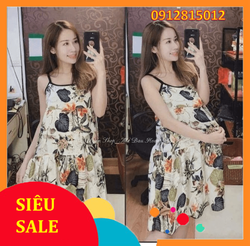 Váy bầu lanh chất mát