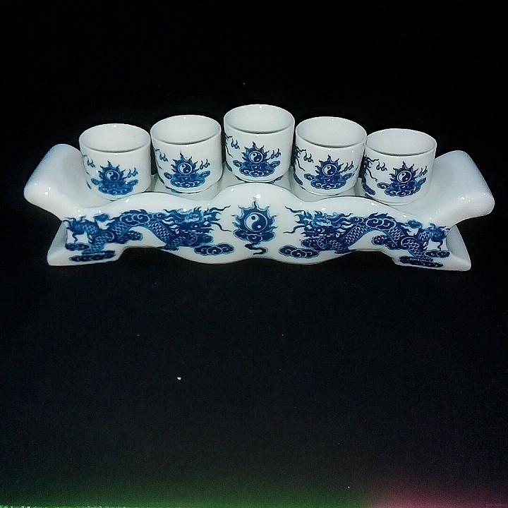 Bộ kỷ ngai 5 chén gốm sứ Bát Tràng ( không bao gồm chén)