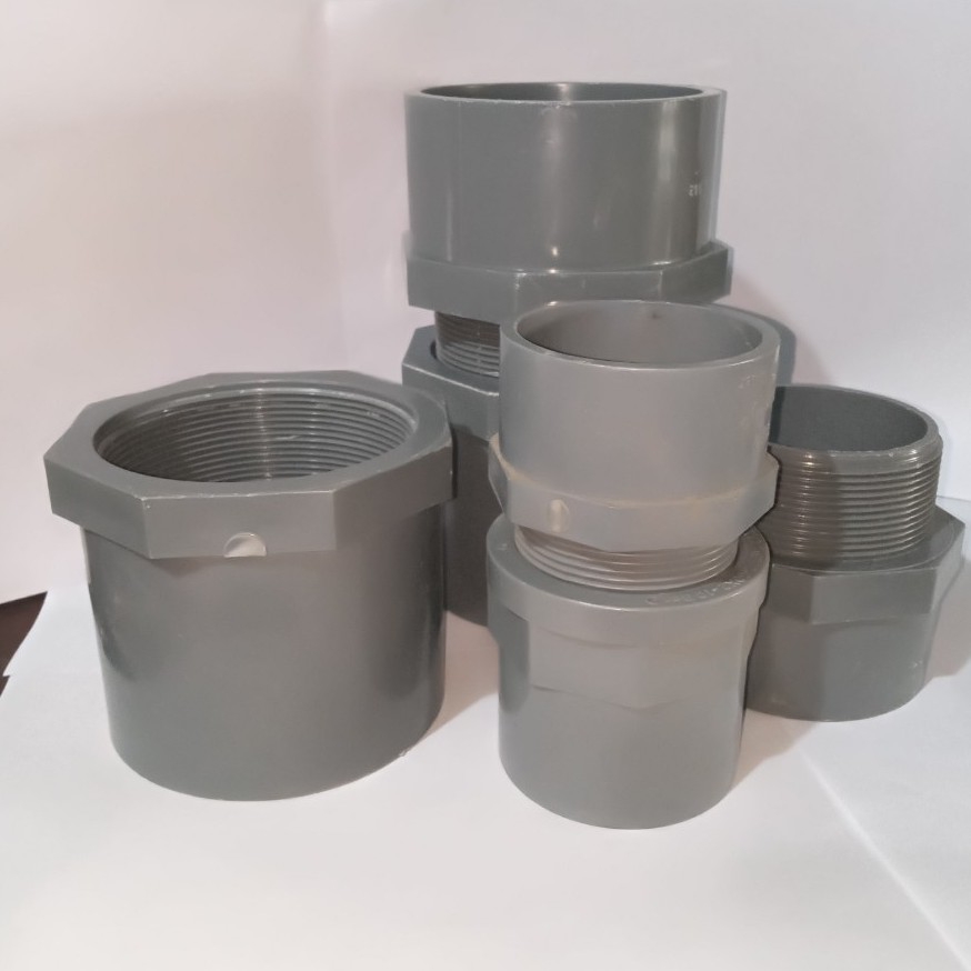Ren ngoài, ren trong ống nhựa pvc phi 60mm, phi 75mm