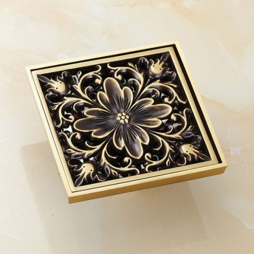 Thoát sàn chống mùi hôi đồng cổ GTS-FLOWER (100x100 mm)