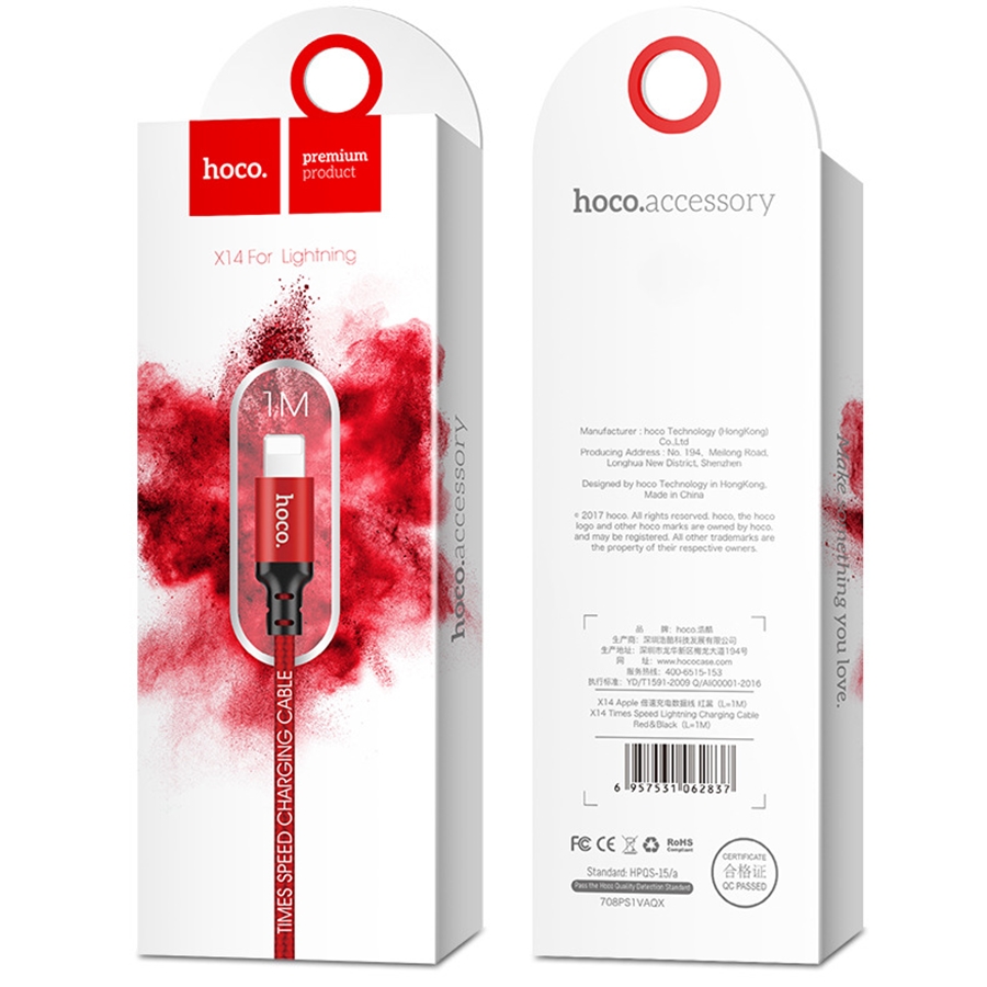 Cáp Sạc Hoco X14 Dài 1M Hỗ Trợ Cổng Lightning/Micro/TypeC - Bảo Hành 03 Tháng 1 ĐỔI 1 [Shappy Shop]