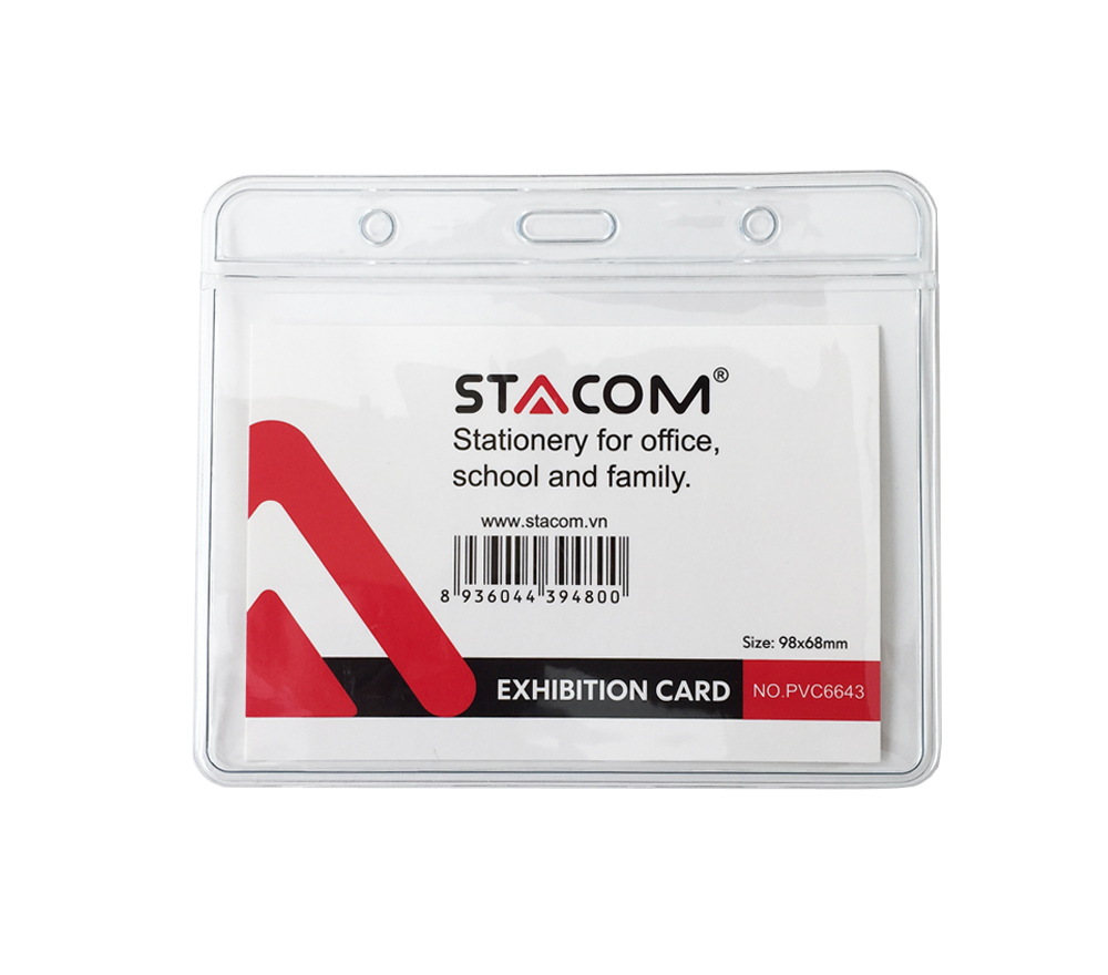 Thẻ đeo bảng tên nhựa dẻo stacom PVC6643 set 6 cái