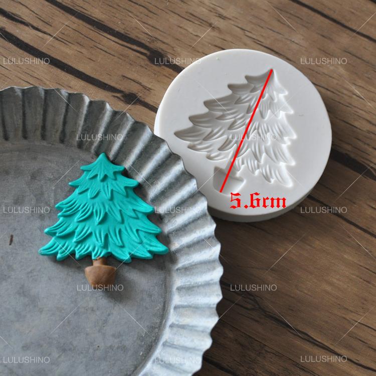 Noel Sản Phẩm Mới Fondant Cấp Thực Phẩm Silicone Bộ Tạo Khuôn Hình Khô PEZ Silicone Tạo Hình Mô Hình Noel Cây Hoàn Thành Công Trình