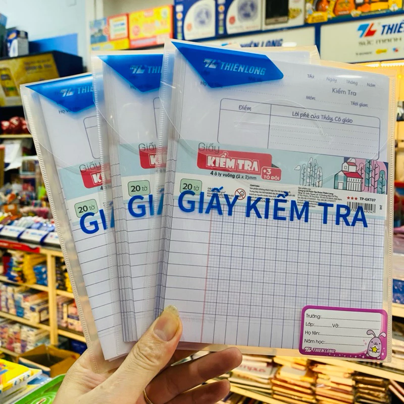 Giấy kiểm tra Thiên Long TP-GKT07 giấy 4 ôly vuông 2x2