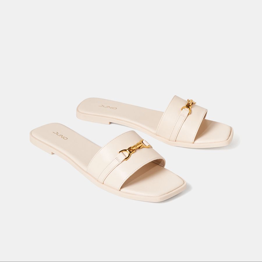 Giày Sandal Nữ 1cm Thời Trang JUNO Khoá Trang Trí Juno SD01135