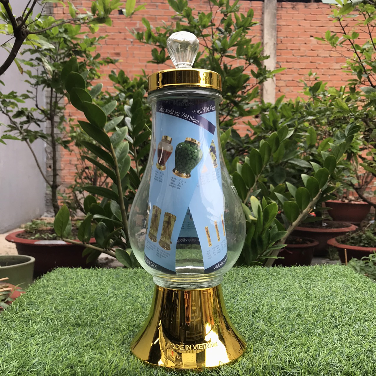 BÌNH NGÂM THỦY TINH SÂM PHÚ HÒA 2,25 LÍT KHÔNG VAN