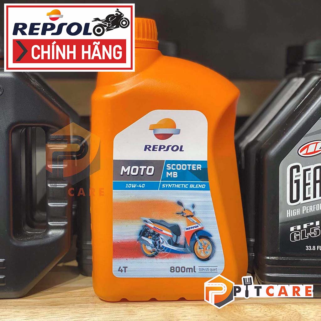 Nhớt xe tay ga repsol scooter synthetic 10w40 mb 800ml nhập tây ban nha chính hãng