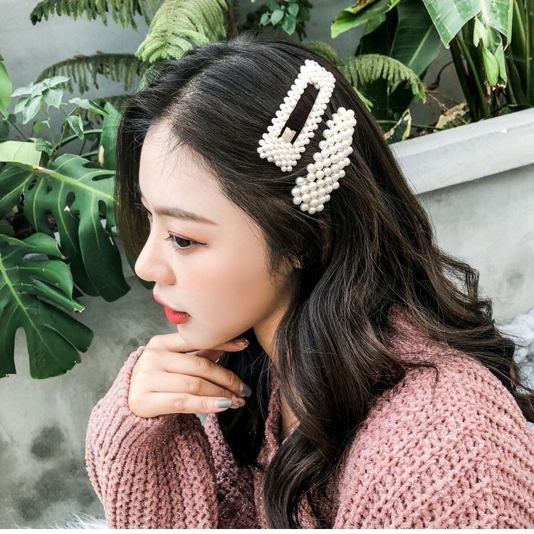 Set 10 kẹp tóc ngọc trai nhân tạo nhiều mẫu