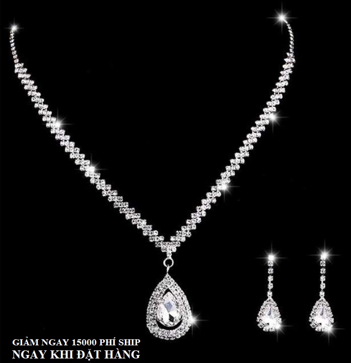 [HCM]BỘ TRANG SỨC NỮ HOÀNG  KIM CƯƠNG ZIRCON SANG TRỌNG BTSCLEOPATRA01