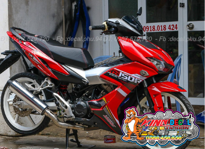 Tem rời winner x mẫu rs150r màu đỏ đen trắng