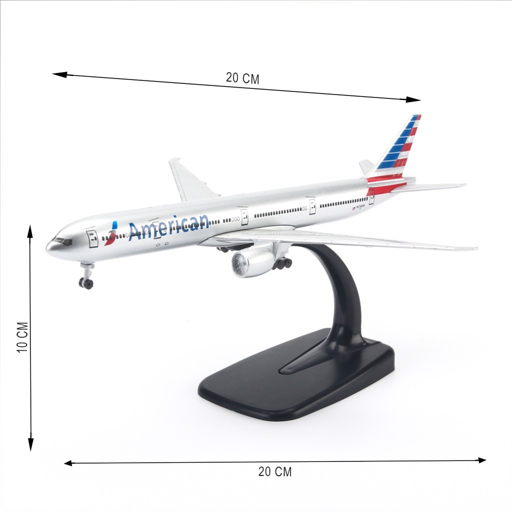[HCM]Mô hình máy bay American Airlines Boeing B777 20cm Everfly