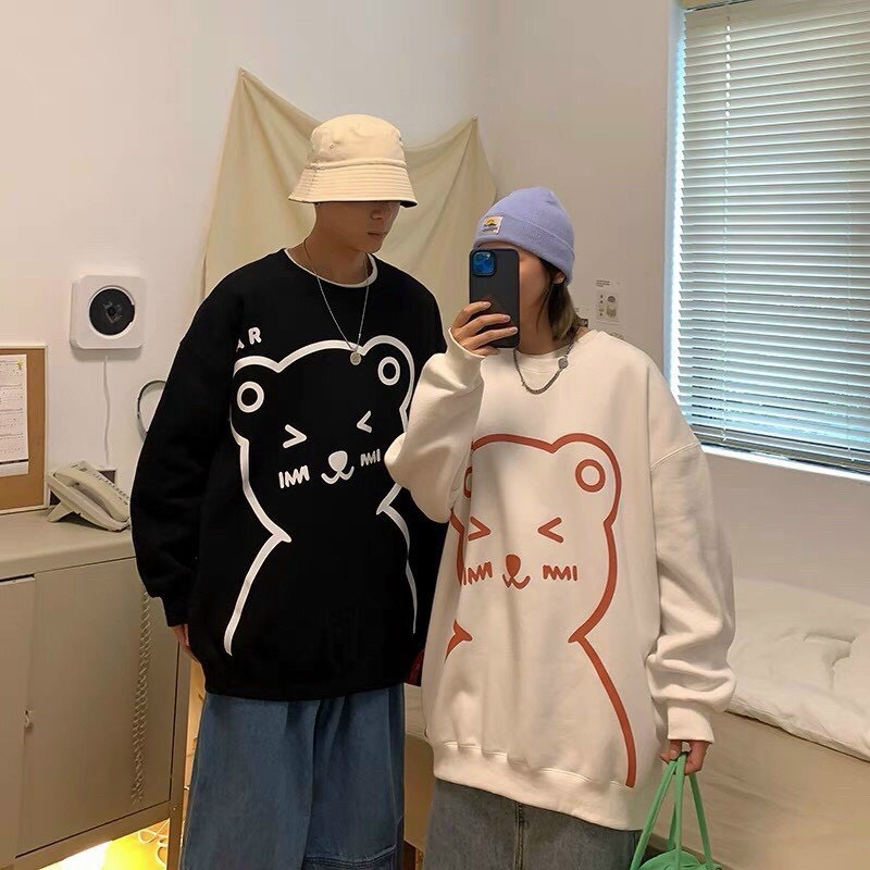 Áo sweater - nỉ chui họa tiết gấu siêu xinh nhiều màu sắc lựa chọn_tp