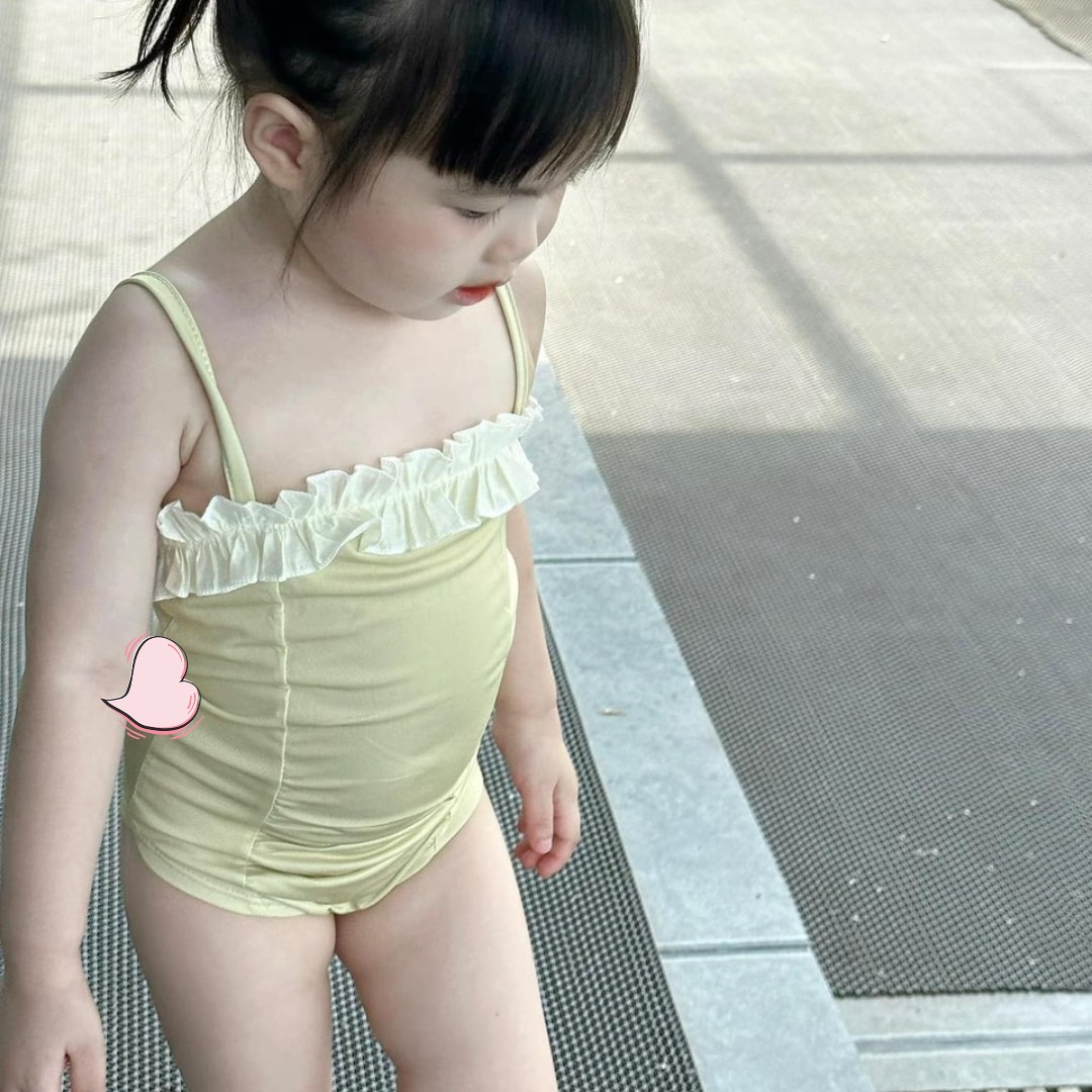 Bộ bơi liền thân bikini cho bé đáng yêu