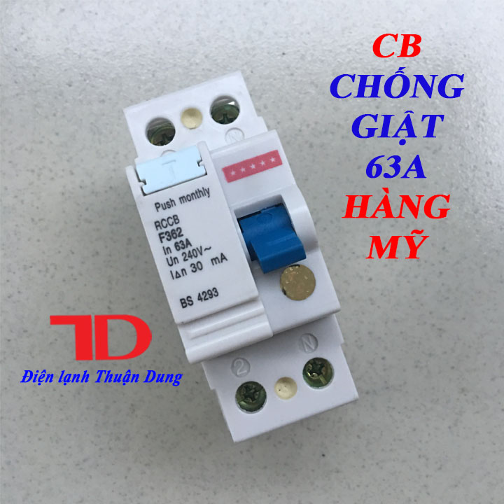 CB Chống giật 63A Hàng Mỹ - Điện lạnh Thuận Dung