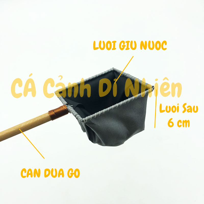 Vợt cá betta giữ nước show cá cán đũa gỗ SIZE 32 CM