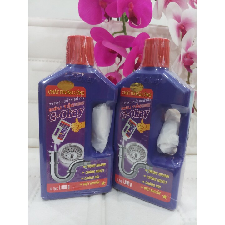 DUNG DỊCH THÔNG CỐNG SIÊU TỐC G-OKAY CHAI 600ML SIÊU ĐẬM ĐẶC