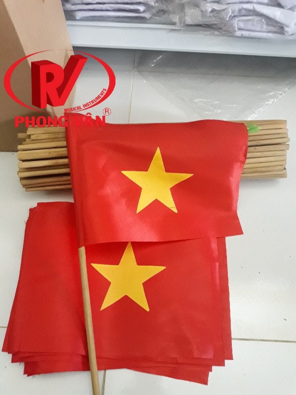 Combo 10 cái Cờ vẫy cầm tay tổ quốc nhỏ cán gỗ
