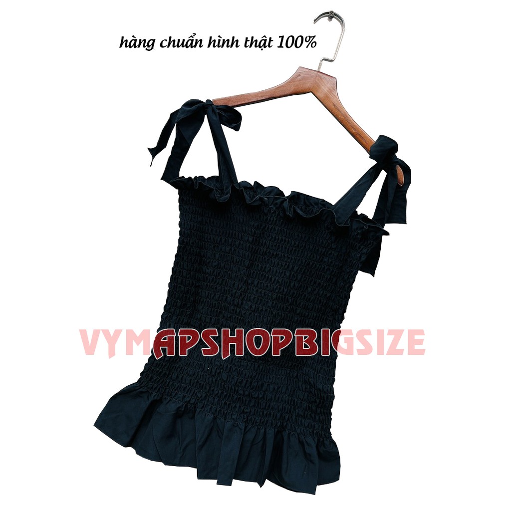 [HCM]áo 2 dây nhún bèo bigsize 50-100kg