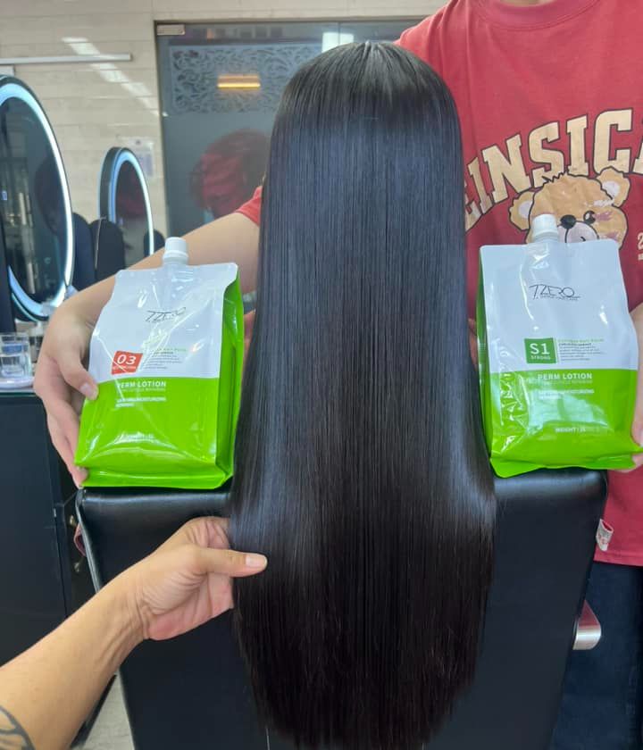 KEM DUỖI UỐN TÓC THƠM 𝗦𝗘𝗩𝗘𝗡 𝗭𝗘𝗥𝗢 ĐỘ DƯỠNG CHẤT CAO, SIÊU BÓNG .SIÊU THẲNG  1000ML