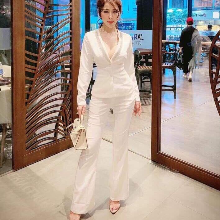 Sét áo vest ép đá quần tây