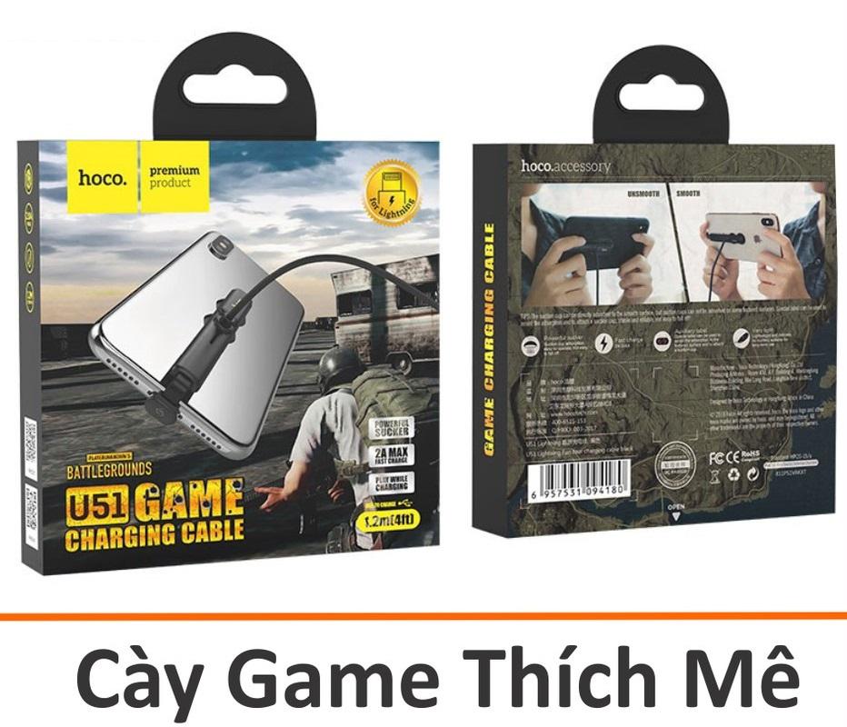 Cáp Iphone - Hoco U51 Hỗ Trợ Chơi Game Dành Cho Game Thủ