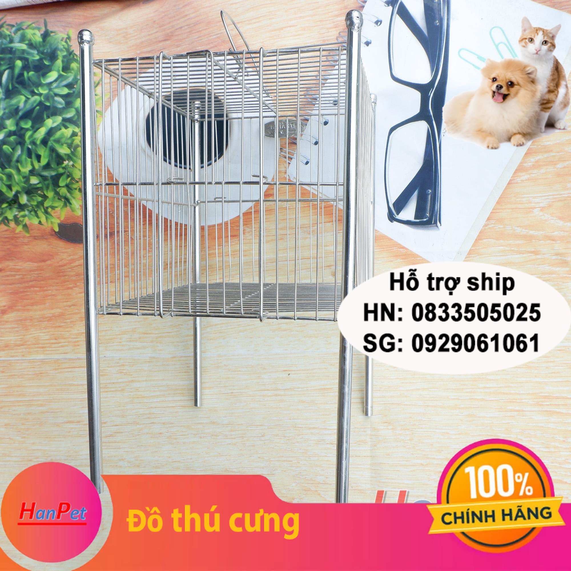 Hanpet - Lồng tắm chim khuyên - lồng chuột hamster 100% inox không gỉ sét ( longtam) chuồng chim / lồng nuôi chuột ha- HP10421TC