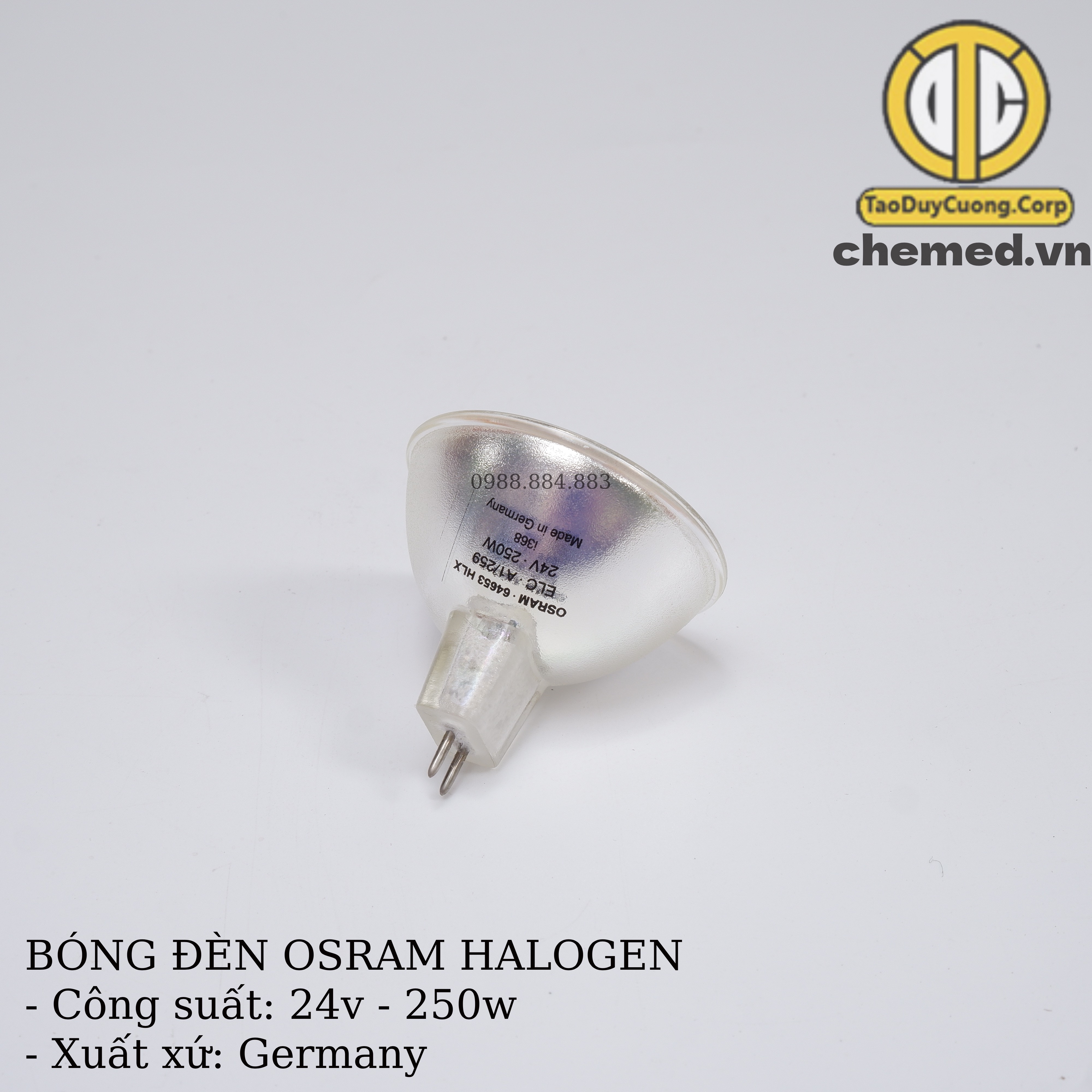Bóng đèn kính hiển vi, nội soi tai mũi họng osram 24v-250w - germany
