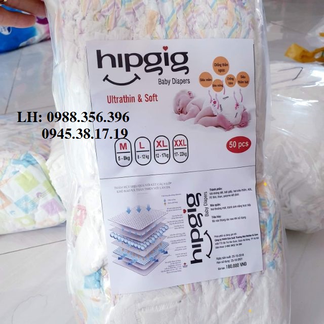 Chuyên sỉ Bỉm quần hipgig - Combo 100 miếng (2 bịch), cam kết chất lượng mềm mại khô thoáng, bao giá tốt