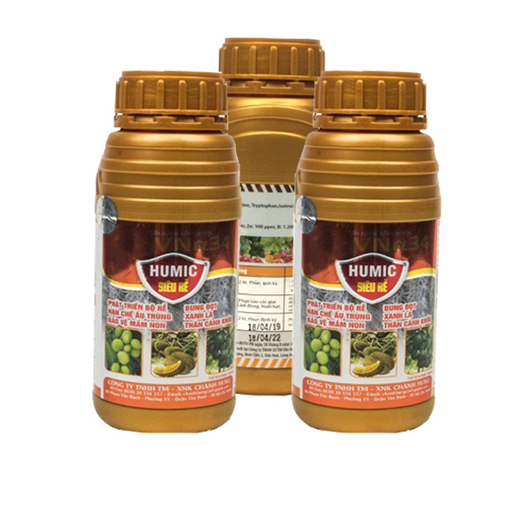 [HCM]Phân Bón Lá Humic Siêu Rễ  ra rễ cực mạnh (Chai 500ml đậm đặc)