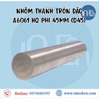 NHÔM THANH TRÒN ĐẶC A6061 HQ Phi 45mm (D45)