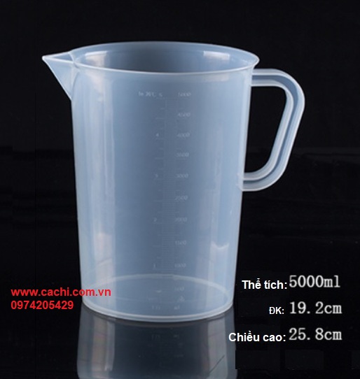 Ca đong bằng nhựa có chia vạch 5000ml