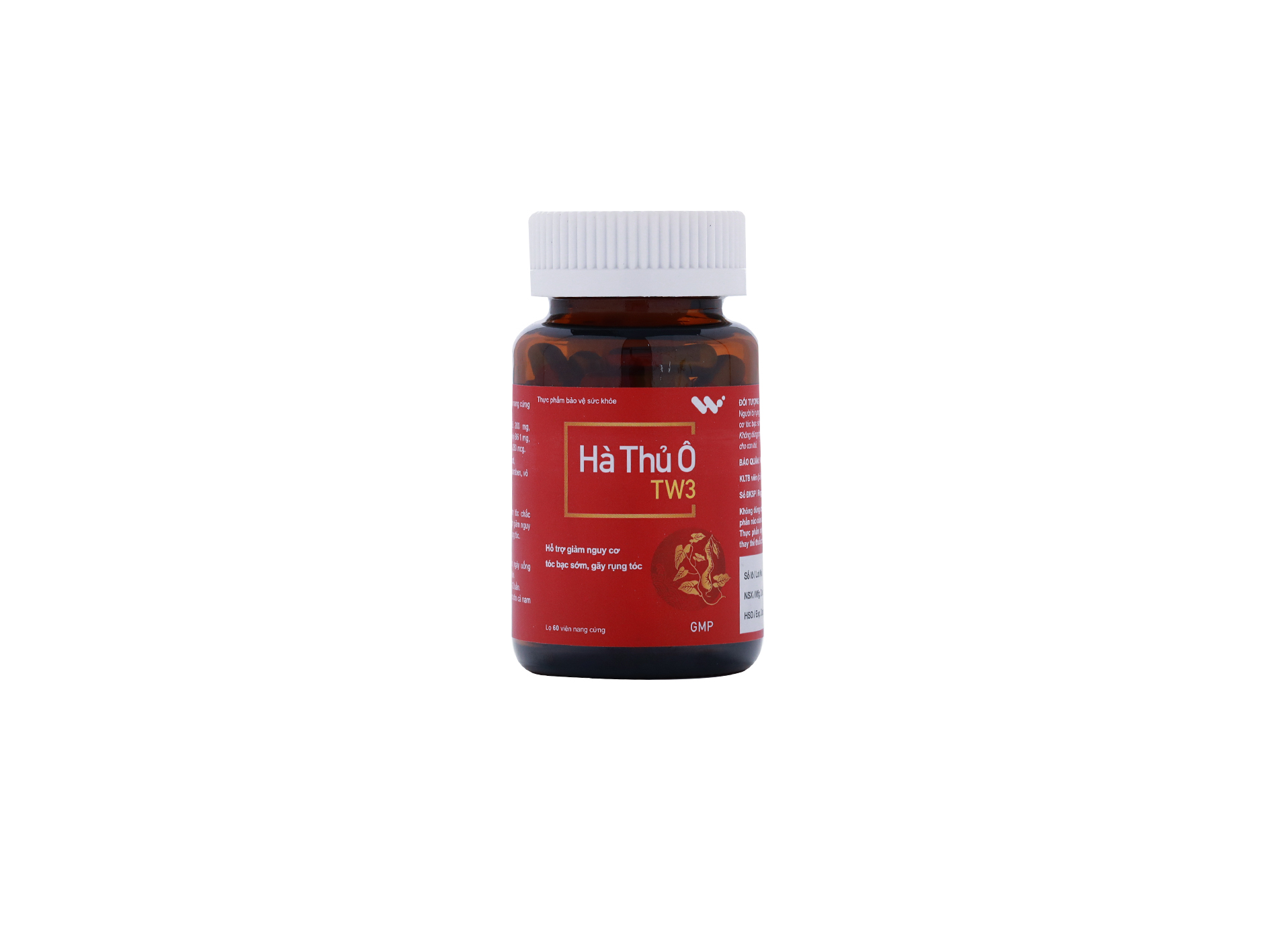 HÀ THỦ Ô TW3 (lọ 60 viên) - Chống Rụng Tóc, Hỗ Trợ Mọc Tóc