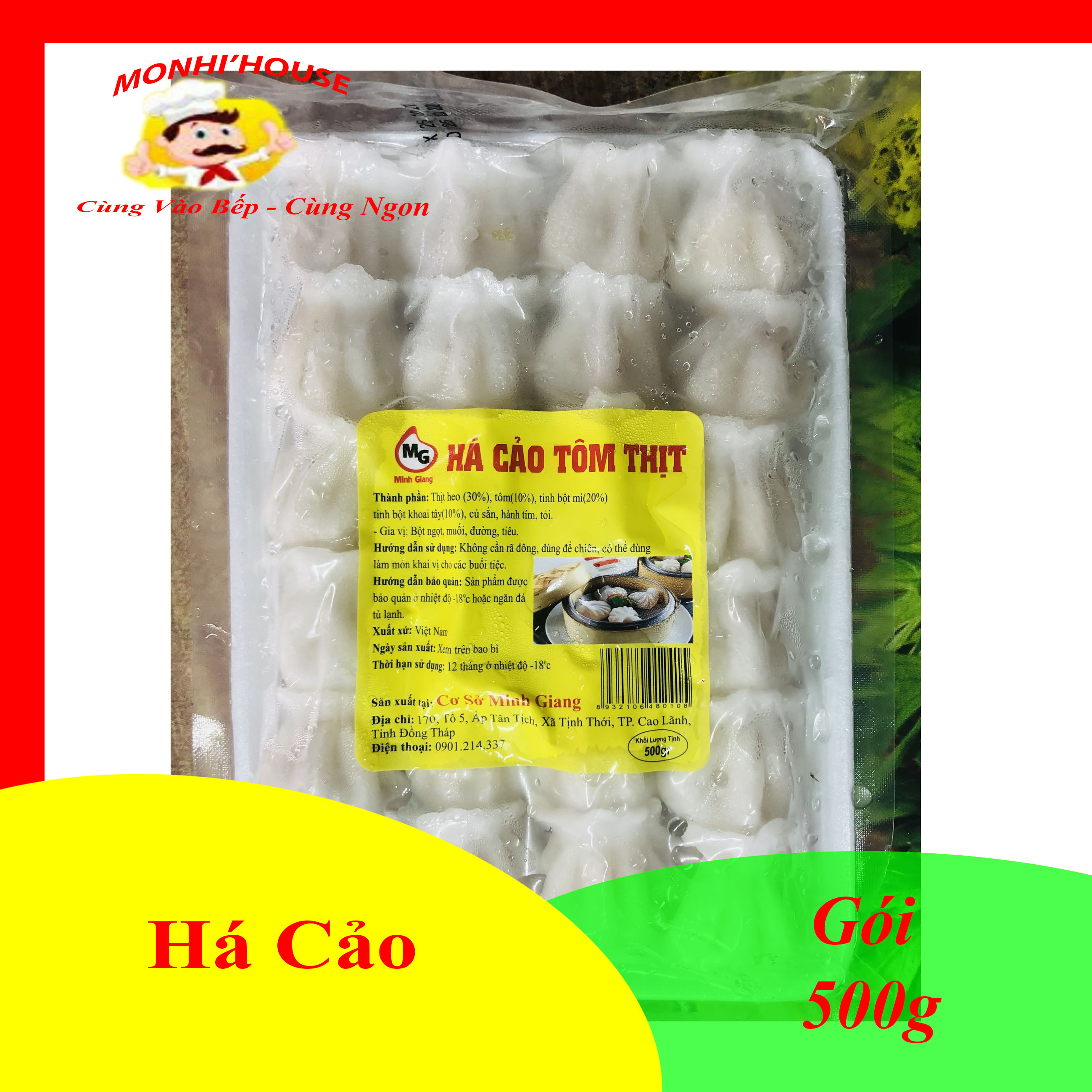 500g Há cảo tôm thịt thơm ngon