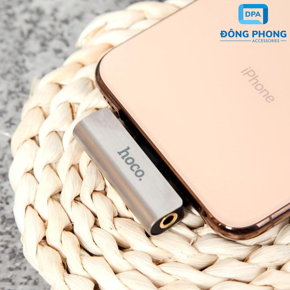 Jack Chia Cổng Lightning Ra 3.5mm 1 Ra 2 Chính Hãng Hoco LS25