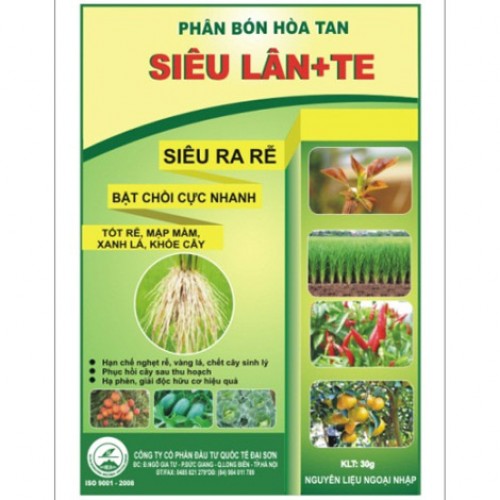 PHÂN BÓN SIÊU LÂN, SIÊU KÍCH RỄ, SIÊU KÍCH CHỒI