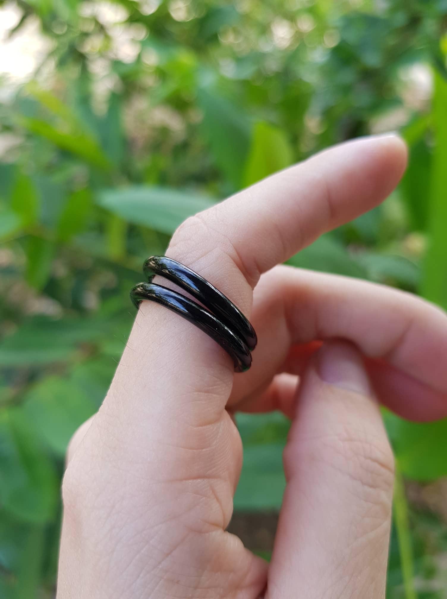 Nhẫn Đá Mã Não Bản Nhỏ
