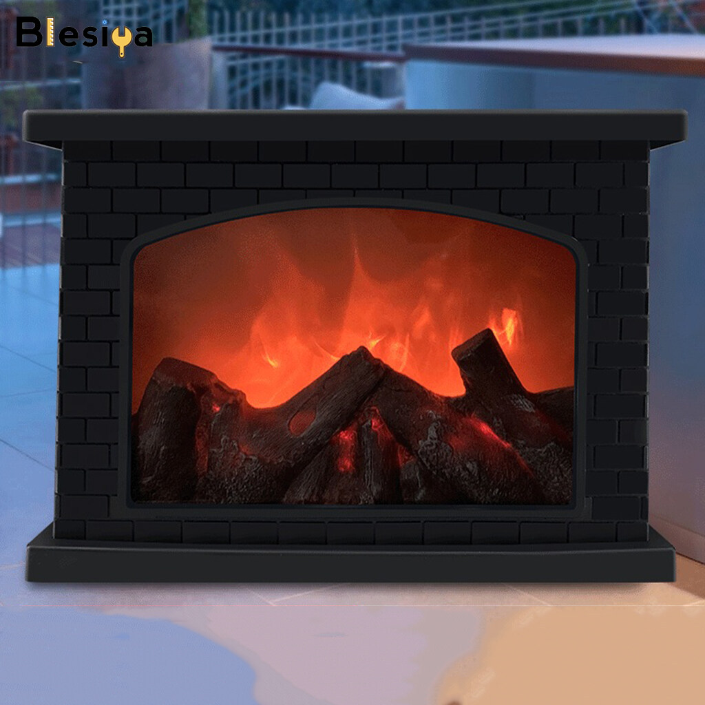Blesiya LED Fireplace Faux Flame Calming Decor Portable Simulate Flame Effect Lights