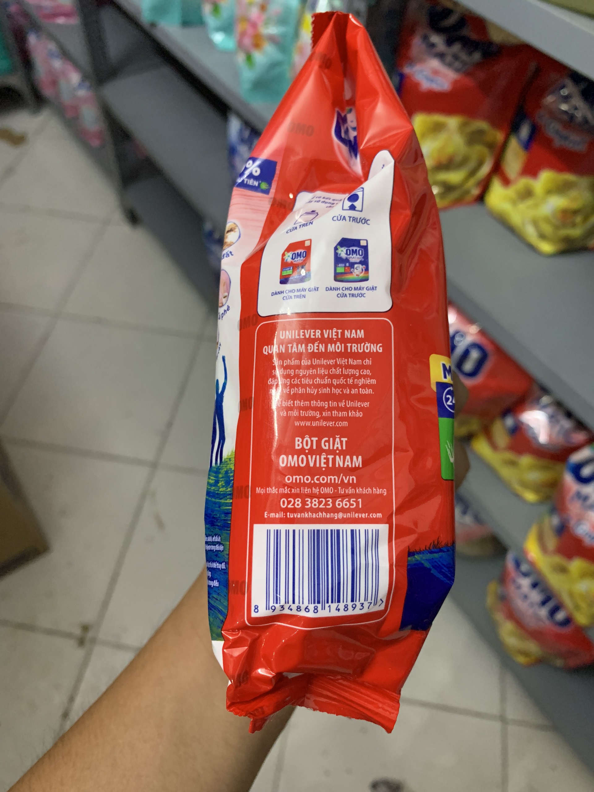 Bột Giặt Omo Hệ Bọt Thông Minh Gói 380G
