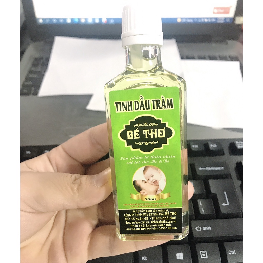 Tinh Dầu Tràm Bé Thơ 50ml Tinh Dầu Tràm Huế Nguyên Chất Nguyên Liệu 100% Tự Nhiên Tinh Dầu Tràm Cho Bé Chính Hãng