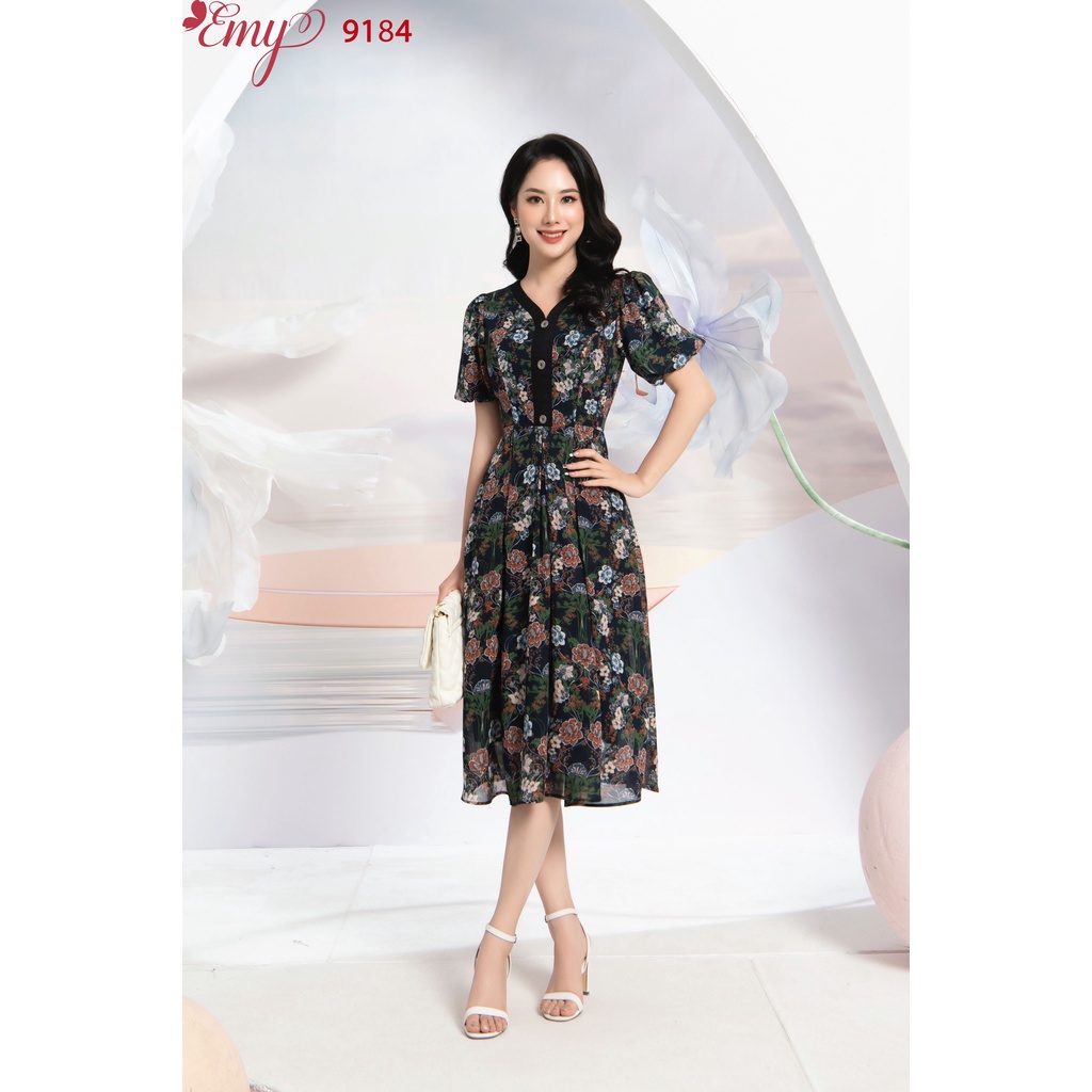 Đầm EMY EM9184 Xoè Tay Bí Có Túi