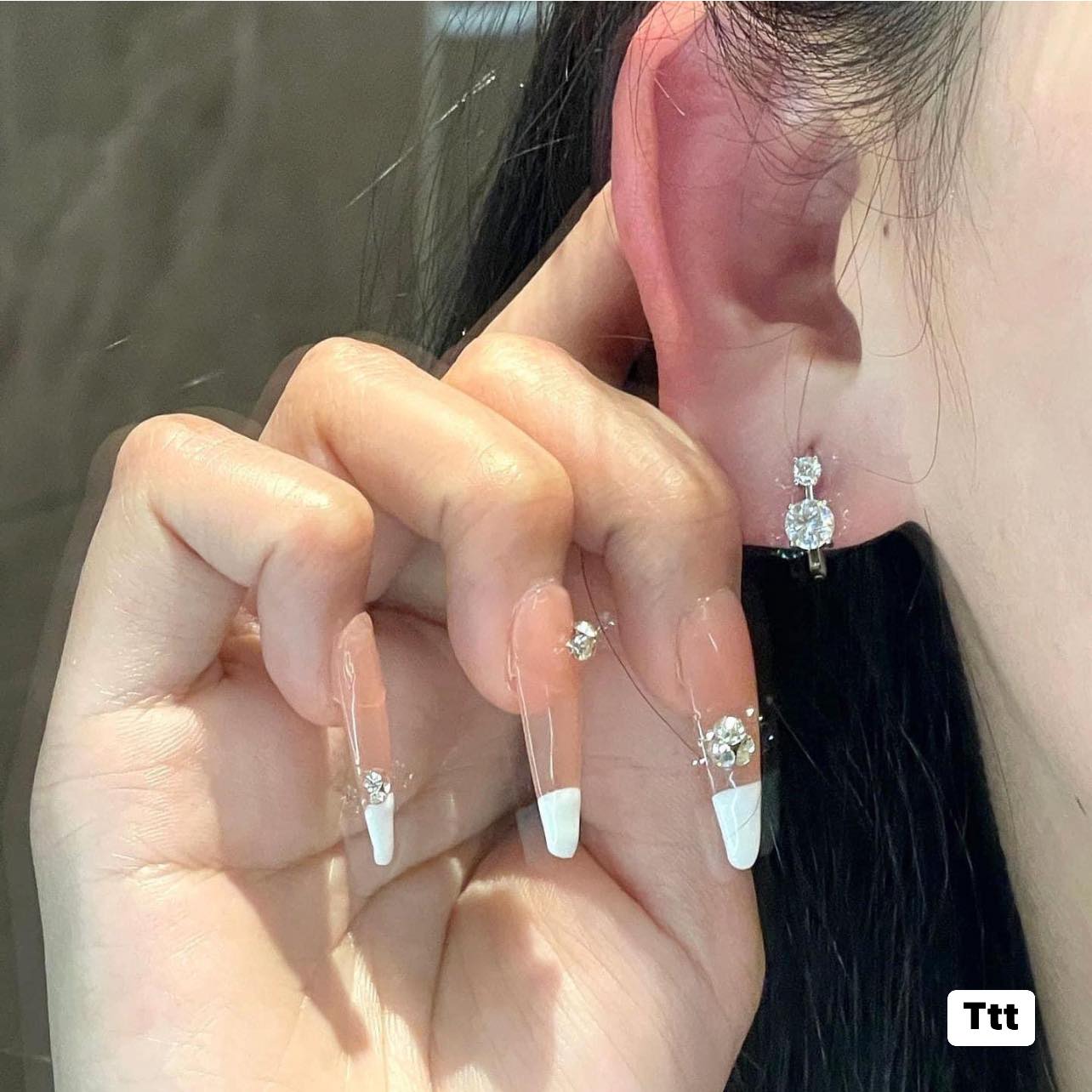 Bông tai bạc thời trang chất liệu bạc s925 MS0051