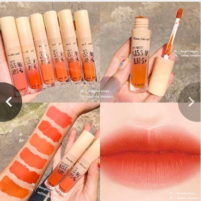 Set 6 cây son kem kiss beauty - kiss me lips