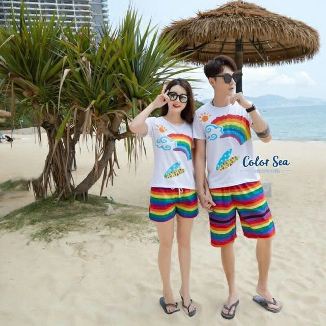 (sĩ) set bộ đi biển cho cặp đôi nam nữ he 2026 chất thun cotton mềm mịn có đủ size từ 6-90kg