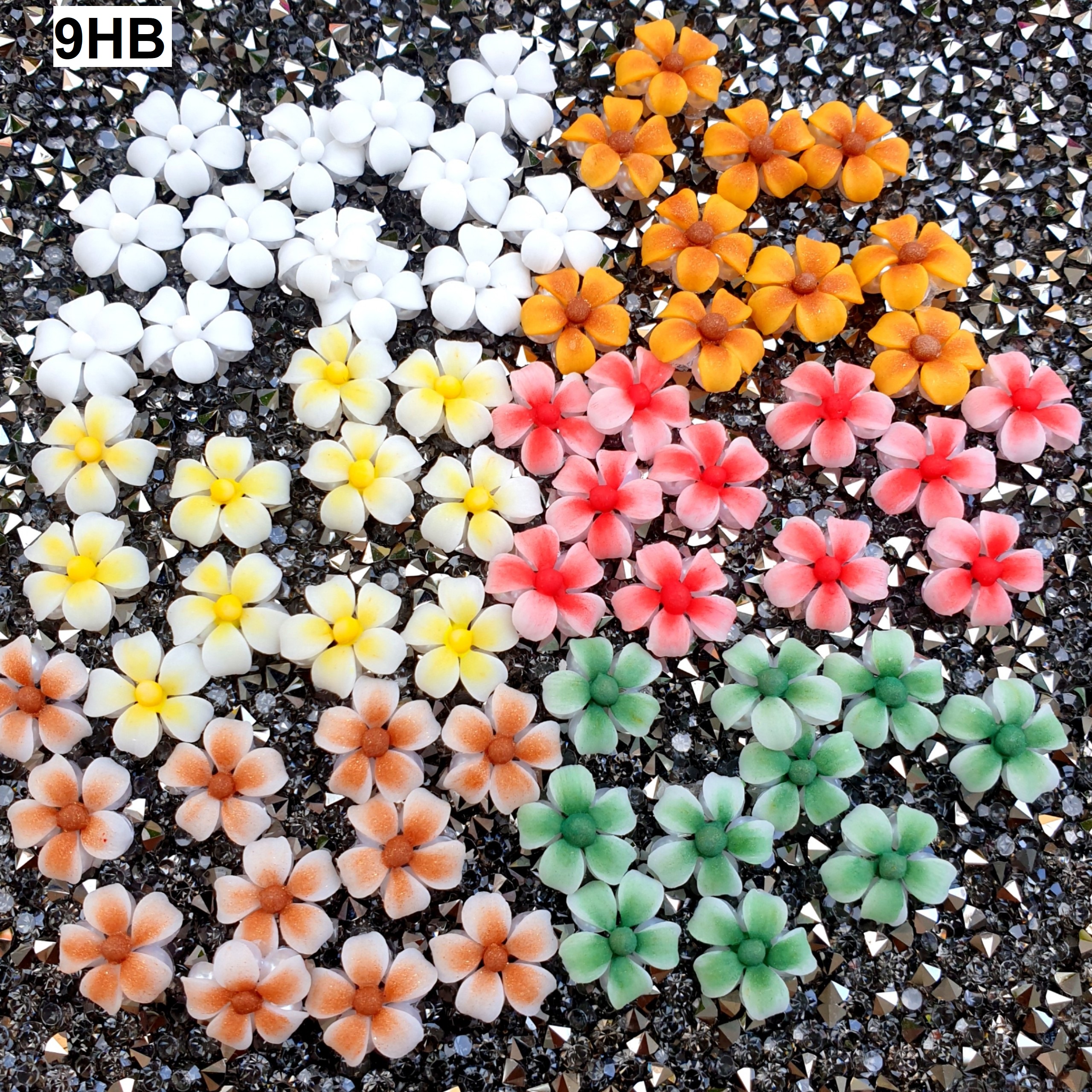 [HCM]Hoa Sứ 5 cánh - Hoa bột đính móng 9HB